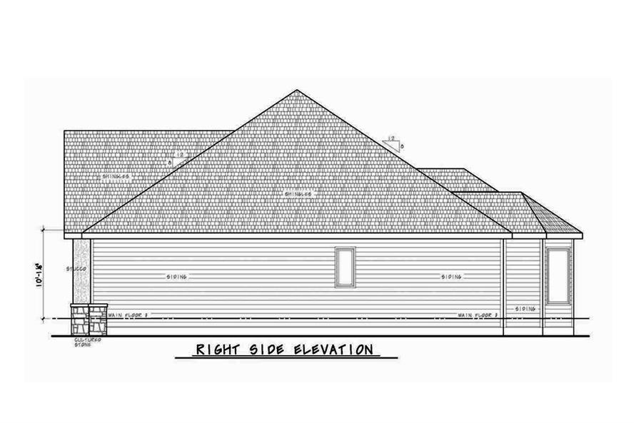 Home Plan Right Elevation of this 2-Bedroom,2292 Sq Ft Plan -120-2571