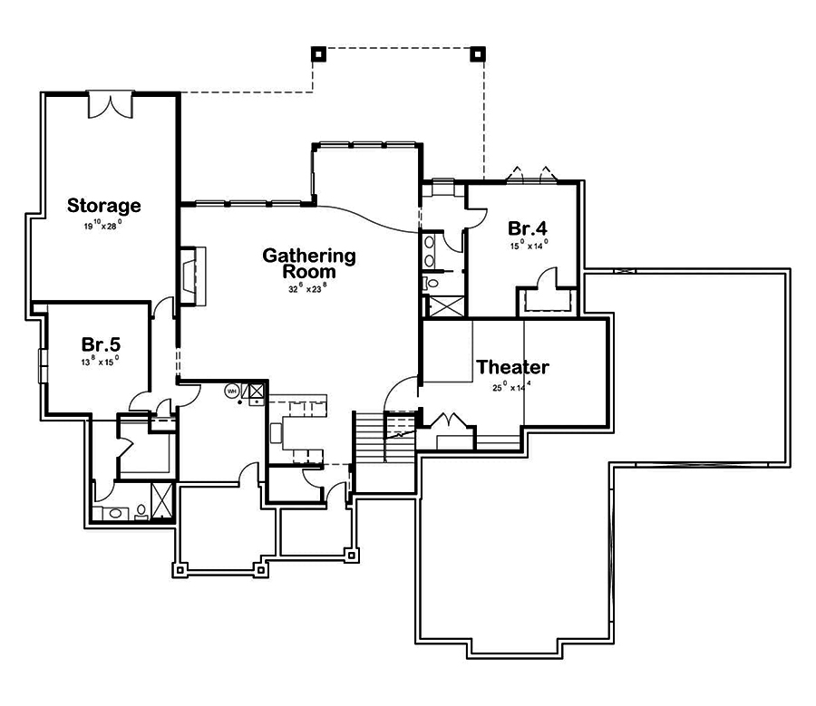 Traditional House Plan - 3 Bedrms, 3.5 Baths - 4140 Sq Ft - #120-2572