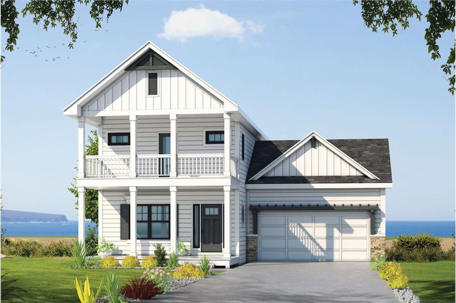 3-Bedroom, 1750 Sq Ft Lake Home Plan - 120-2583 - Main Exterior