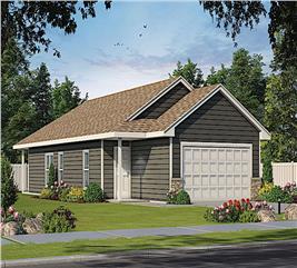 Narrow Lot Ranch Plan - 2 Bedrms, 2 Baths - 1327 Sq Ft - #120-2615