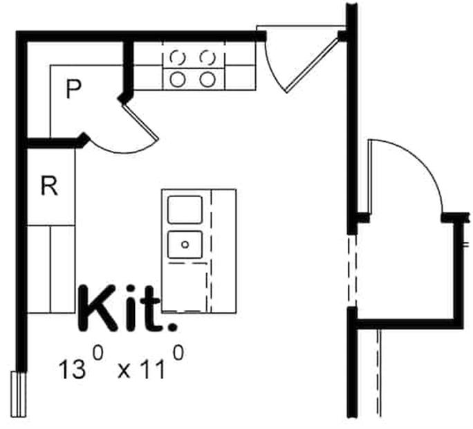 Ranch Home Plan - 2 Bedrms, 2 Baths - 1327 Sq Ft - #120-2616