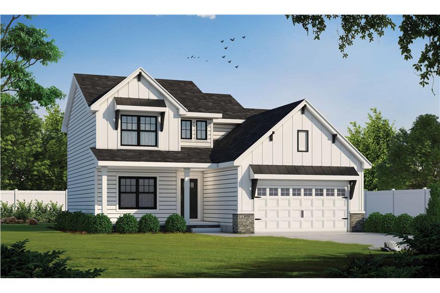 Farmhouse Home - 3-4 Bedrms, 2.5-3 Baths - 2077 Sq Ft - Plan #120-2624