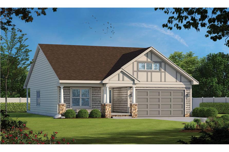 Ranch Floor Plan - 2 Bedrms, 2 Baths - 1733 Sq Ft - Plan #120-2625