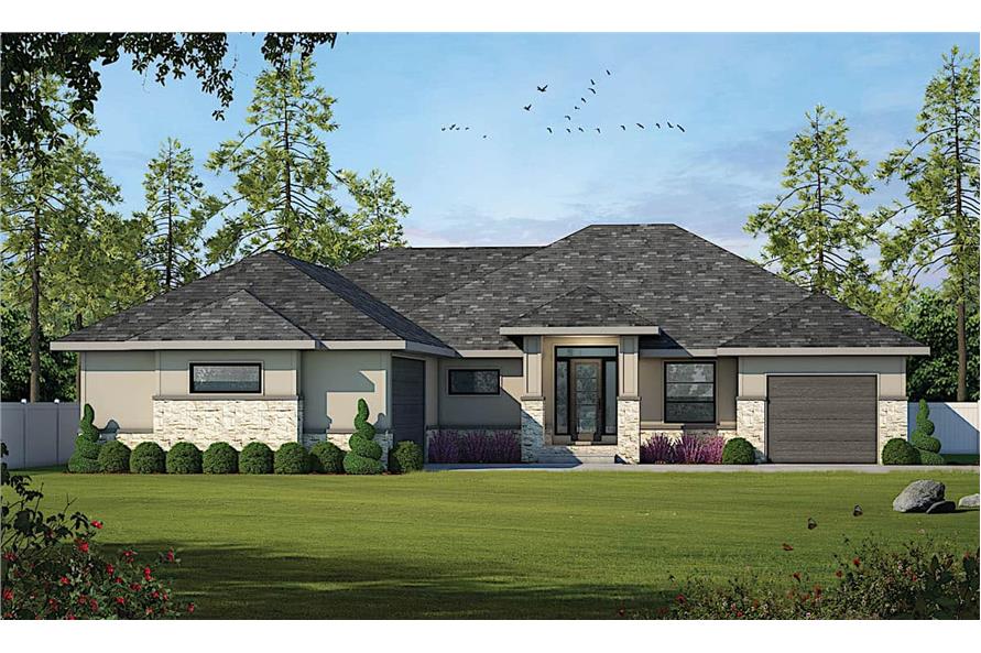 Contemporary Home - 2 Bedrms, 2 Baths - 2228 Sq Ft - Plan #120-2636