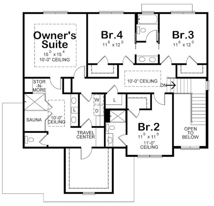 Contemporary House - 4 Bedrms, 3.5 Baths - 2738 Sq Ft - Plan #120-2664