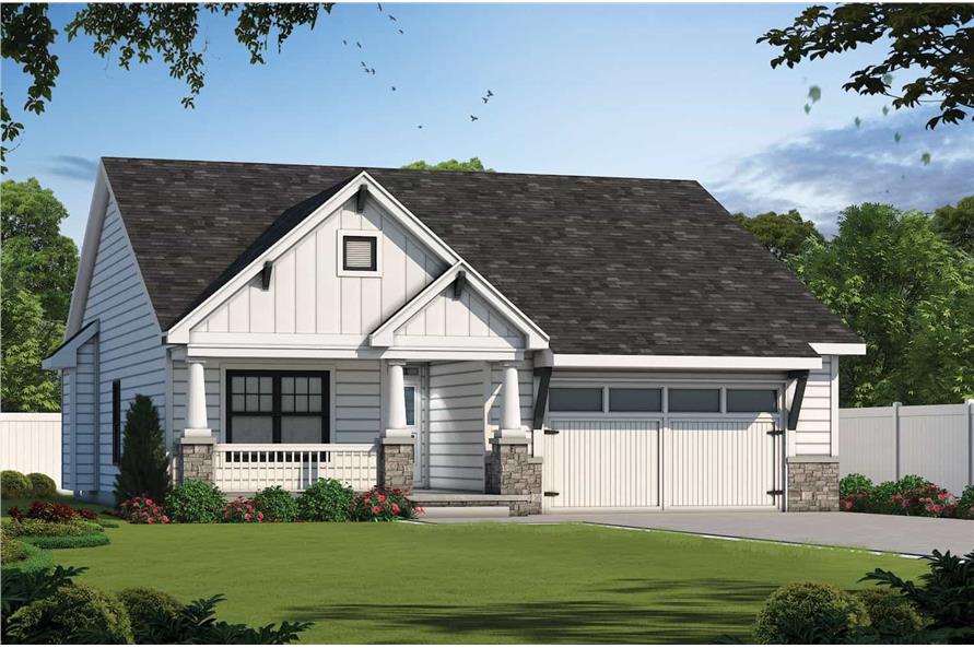 Front View of this 2-Bedroom, 1596 Sq Ft Plan - 120-2686