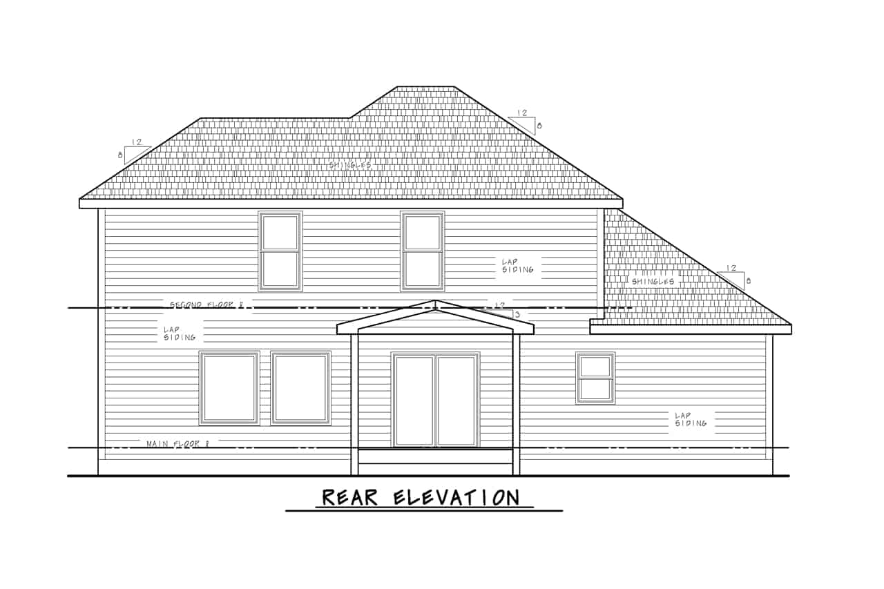 Traditional Home Plan - 4 Bedrms, 3.5 Baths - 2373 Sq Ft - #120-2706