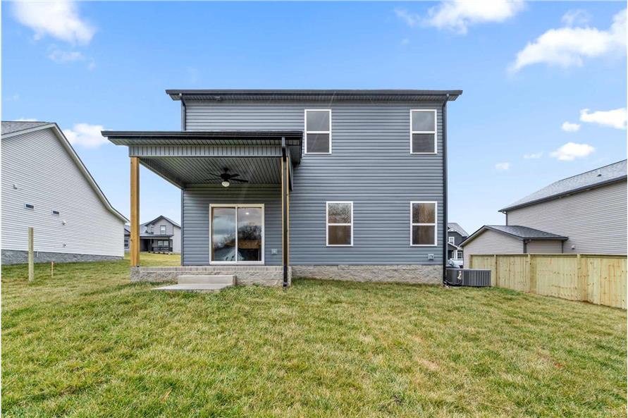 Rear View of this 4-Bedroom,2125 Sq Ft Plan -120-2729