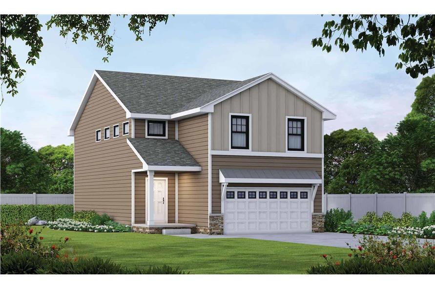 Front View of this 4-Bedroom,2125 Sq Ft Plan -120-2729