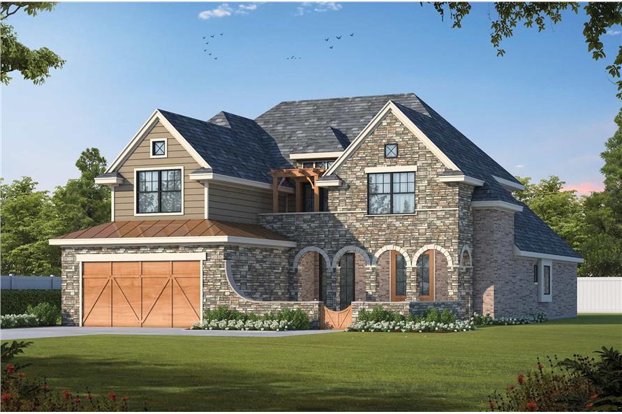 French Country Floor Plan - 4 Bedrms, 3.5 Baths - 3424 Sq Ft