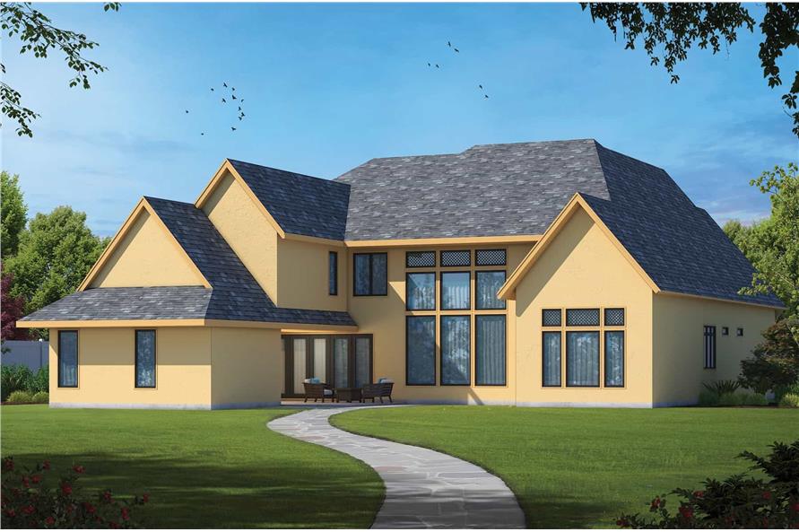 Rear View of this 5-Bedroom,5190 Sq Ft Plan -120-2772