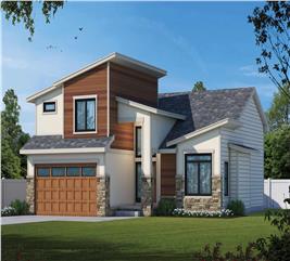 Contemporary Home Plan - 3 Bedrms, 2.5 Baths - 1649 Sq Ft - #120-2775