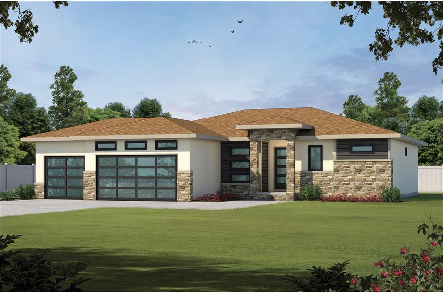 Contemporary House Plan - 3 Bedrms, 2.5 Baths - 2846 Sq Ft - #120-2777