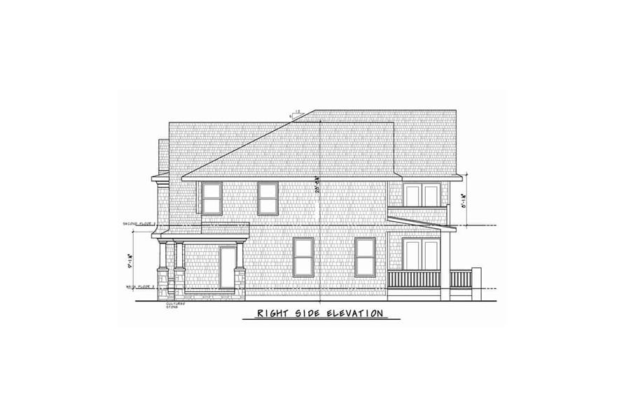 Home Plan Right Elevation of this 4-Bedroom,4352 Sq Ft Plan -120-2787