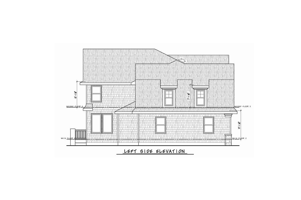 Shingle House Plan - 4 Bedrms, 3.5 Baths - 4352 Sq Ft - #120-2787