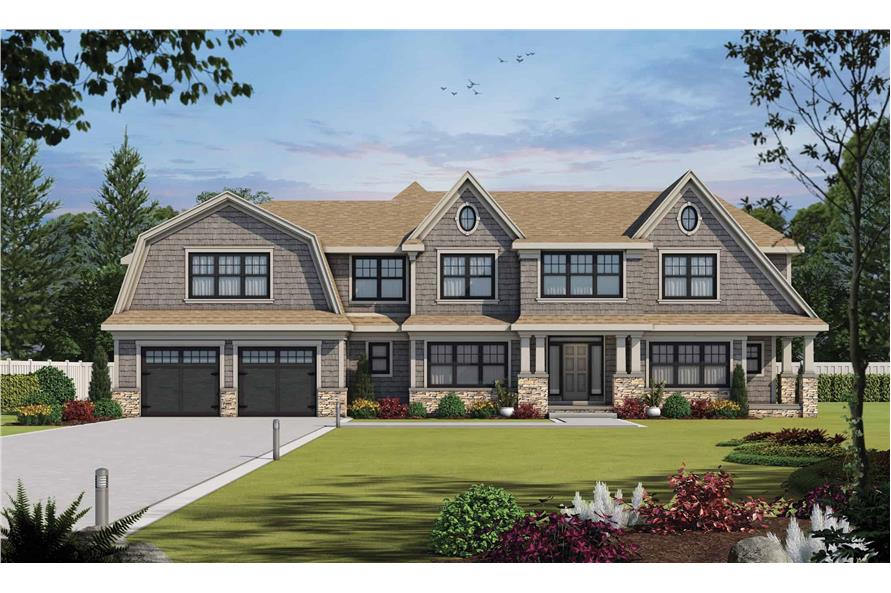 Shingle House Plan - 4 Bedrms, 3.5 Baths - 4352 Sq Ft - #120-2787