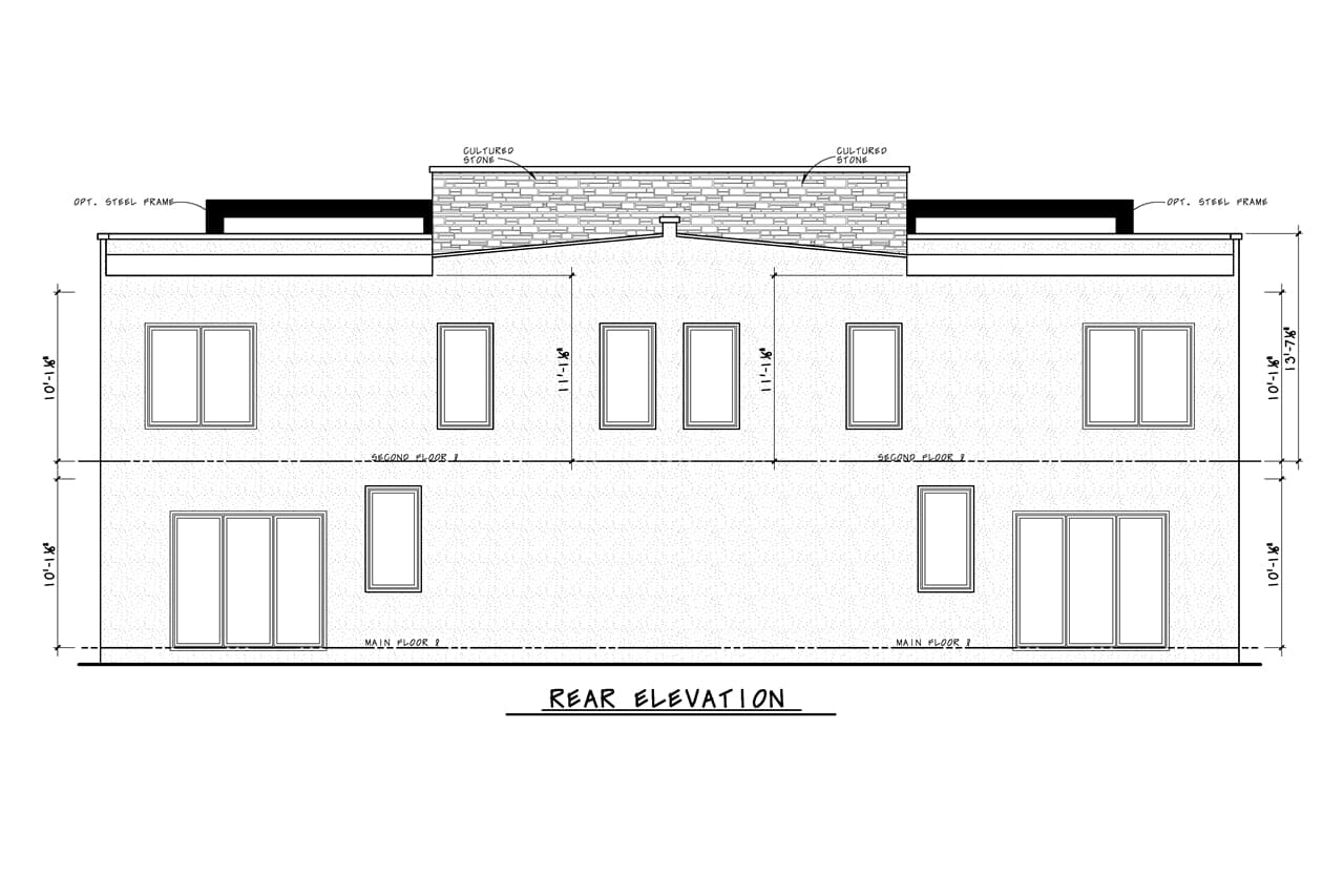 Modern Duplex Plan 4 Bedrm 2432 Sq Ft Per Unit 120 2789   Plan1202789Image 5 8 2023 1411 35 