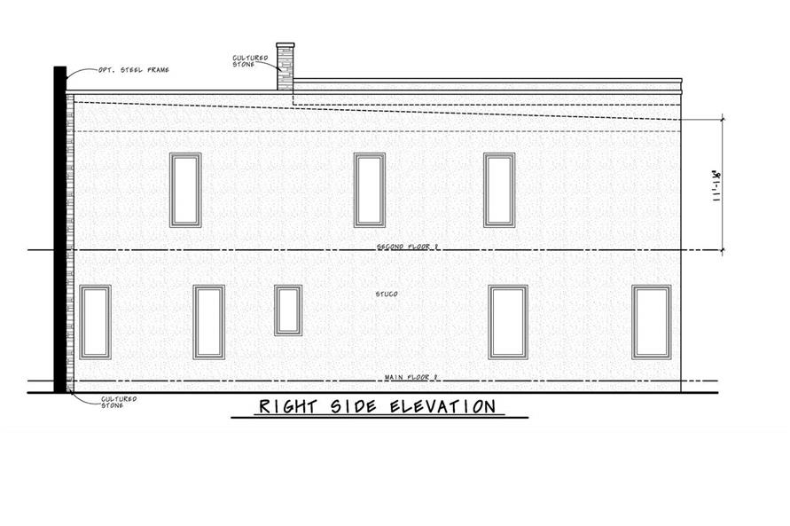 Home Plan Right Elevation of this 8-Bedroom,2432 Sq Ft Plan -120-2789