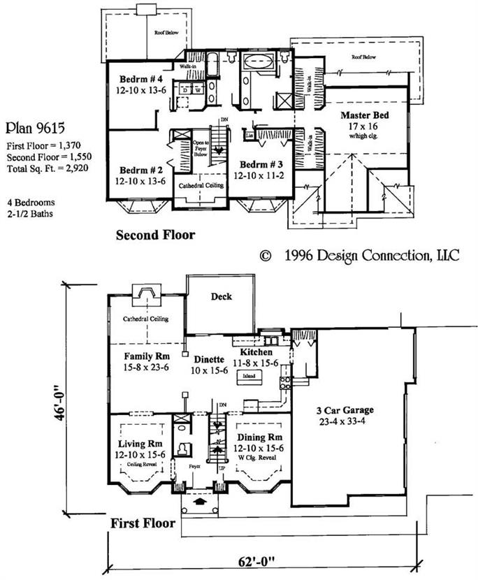 House Plans Home Design Dc 9615 3835