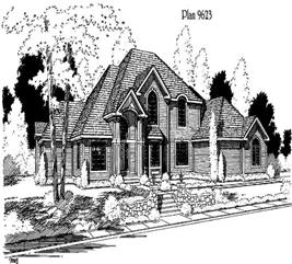 Traditional House Plans - Home Design DC-9623 # 3838