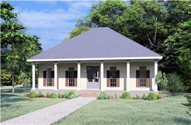 3-Bedroom, 1640 Sq Ft Country House Plan - 123-1006 - Front Exterior