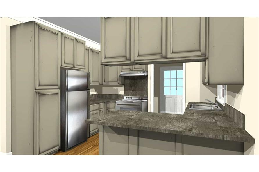 Kitchen of this 2-Bedroom,1007 Sq Ft Plan -123-1035