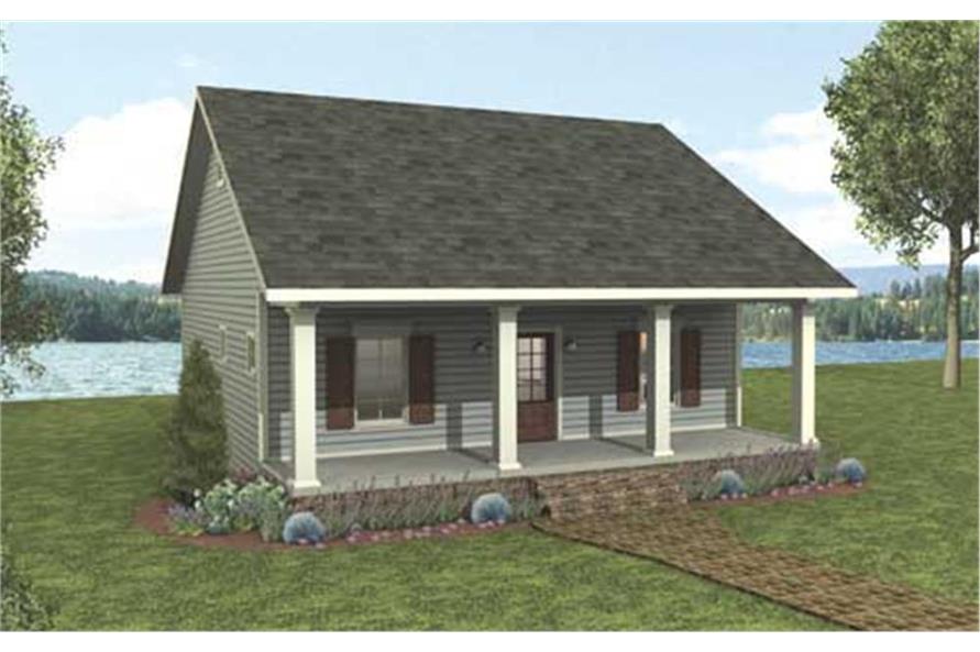 Front View of this 2-Bedroom, 992 Sq Ft Plan - 123-1042