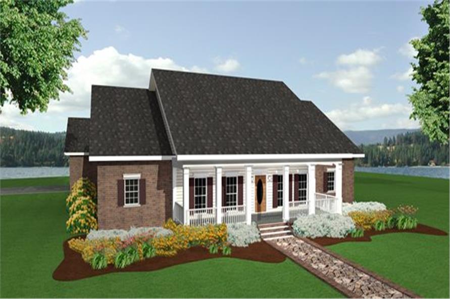 Front View of this 3-Bedroom,2214 Sq Ft Plan -123-1055