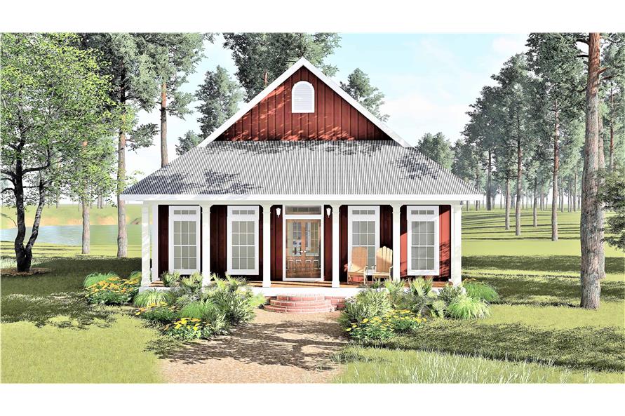 Front View of this 3-Bedroom,1292 Sq Ft Plan -123-1063