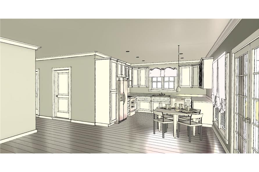 Kitchen of this 3-Bedroom,1292 Sq Ft Plan -123-1063