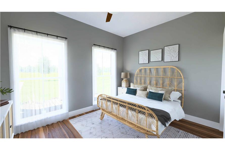 Bedroom of this 2-Bedroom,890 Sq Ft Plan -123-1108