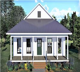 Bungalow Floor Plan - 2 Bedrms, 1 Baths - 890 Sq Ft - Plan #123-1108