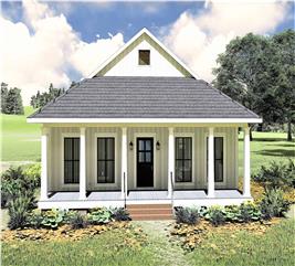 Small, Simple Southern House Plan with Carport - 1152 Sq Ft