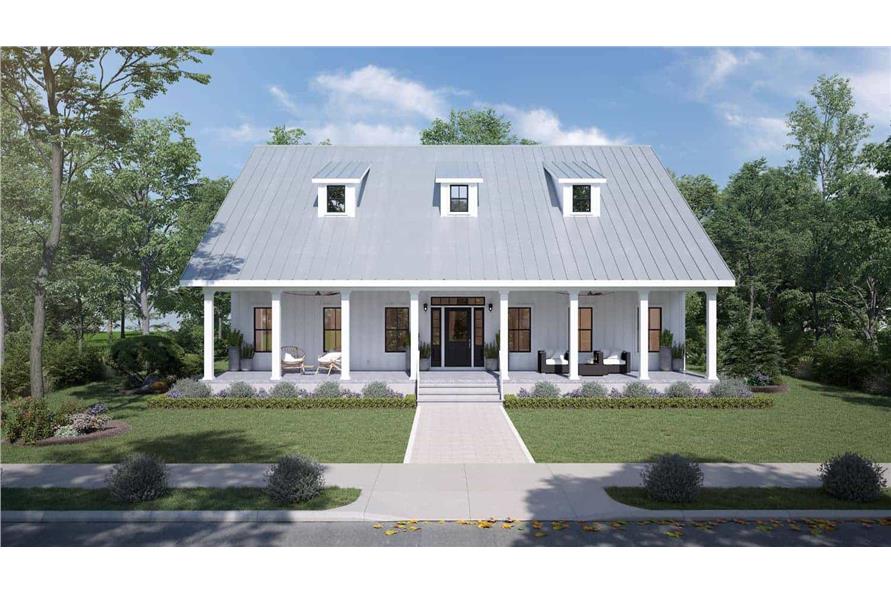 3-Bedroom, 1860 Sq Ft Farmhouse Home Plan - 123-1125 - Main Exterior