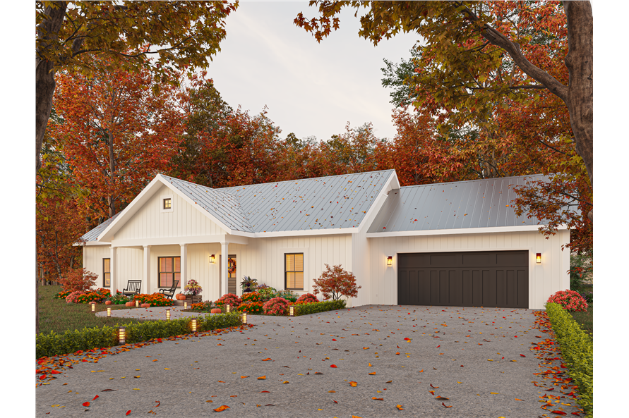 Front View of this 3-Bedroom,1311 Sq Ft Plan -123-1126