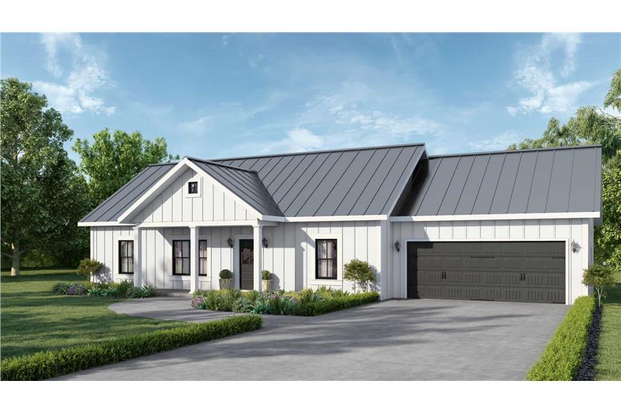 3-Bedroom, 1311 Sq Ft Ranch House Plan - 123-1126 - Front Exterior