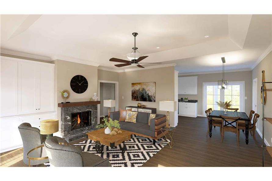 Great Room of this 3-Bedroom,1615 Sq Ft Plan -123-1128