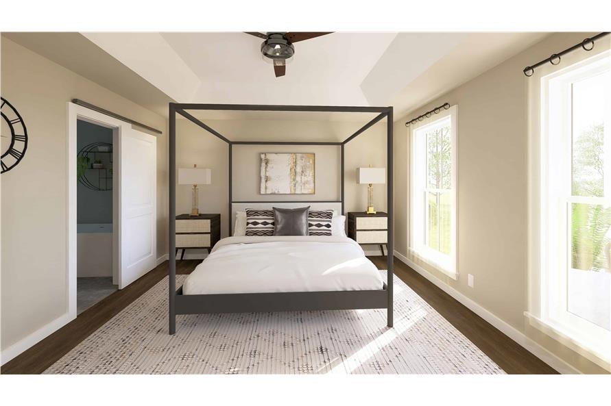 Master Bedroom of this 3-Bedroom,1615 Sq Ft Plan -123-1128