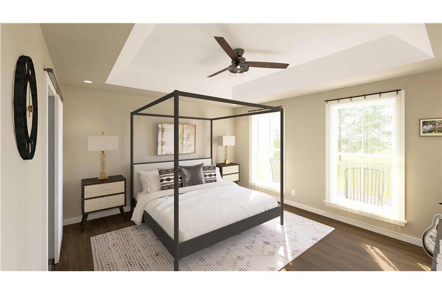 Master Bedroom of this 3-Bedroom,1615 Sq Ft Plan -123-1128