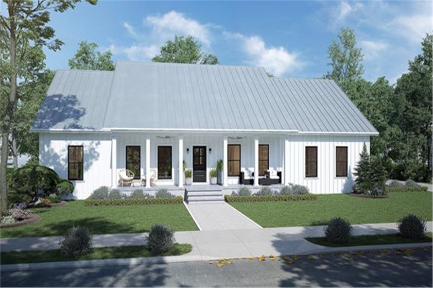 Front View of this 3-Bedroom,1615 Sq Ft Plan -123-1128