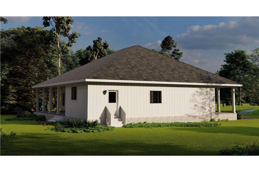 Home Plan Left Elevation of this 3-Bedroom,1860 Sq Ft Plan -123-1129