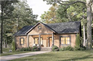 Modern Farmhouse Home Plan - 3 Bedrms, 2 Baths - 1402 Sq Ft - #123-1141