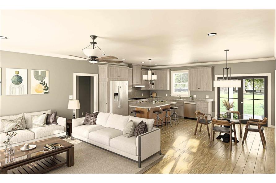 Great Room of this 3-Bedroom,1425 Sq Ft Plan -123-1142