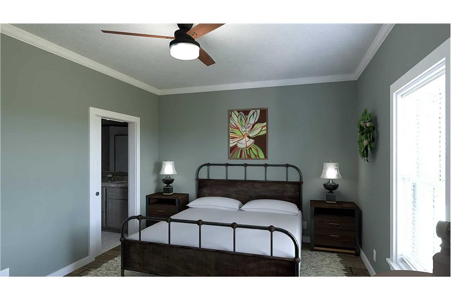 Master Bedroom of this 3-Bedroom,1425 Sq Ft Plan -123-1142