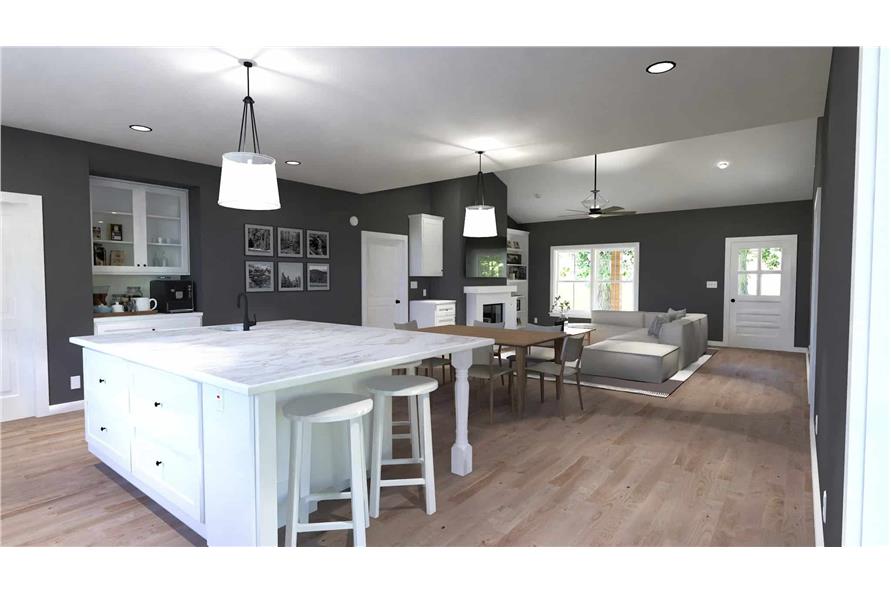 Kitchen: Kitchen Island of this 3-Bedroom,1788 Sq Ft Plan -123-1144