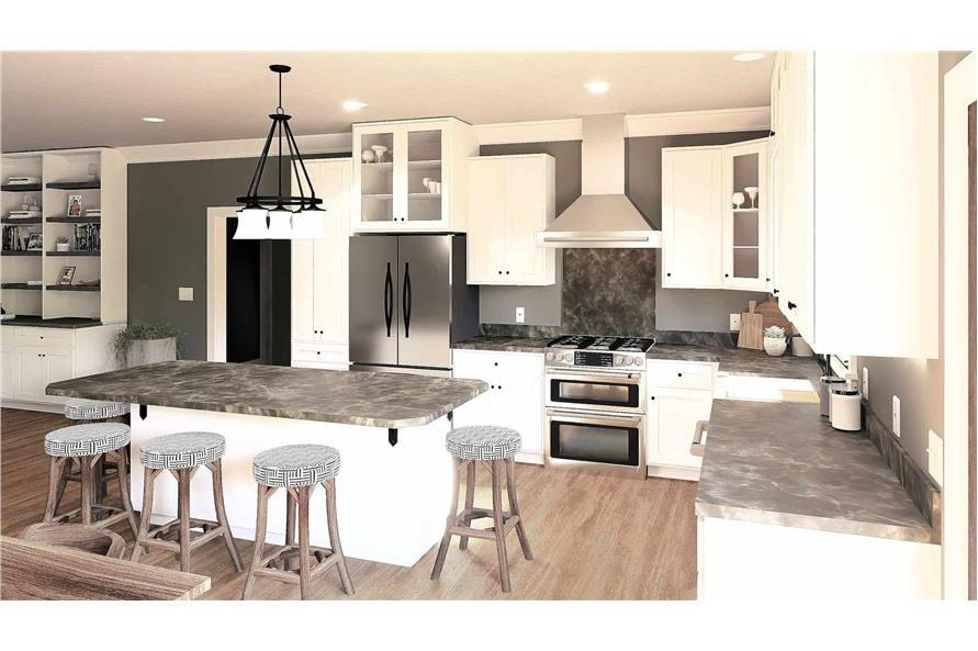 Kitchen: Kitchen Island of this 5-Bedroom,2352 Sq Ft Plan -123-1145