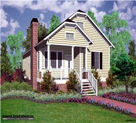 Townhouse in Colonial Style Plan #124-1145: 2 Bedrooms, 1131 Sq Ft