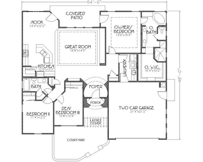 Southwest, Mediterranean House Plans - Home Design DR-ARIANA # 19233