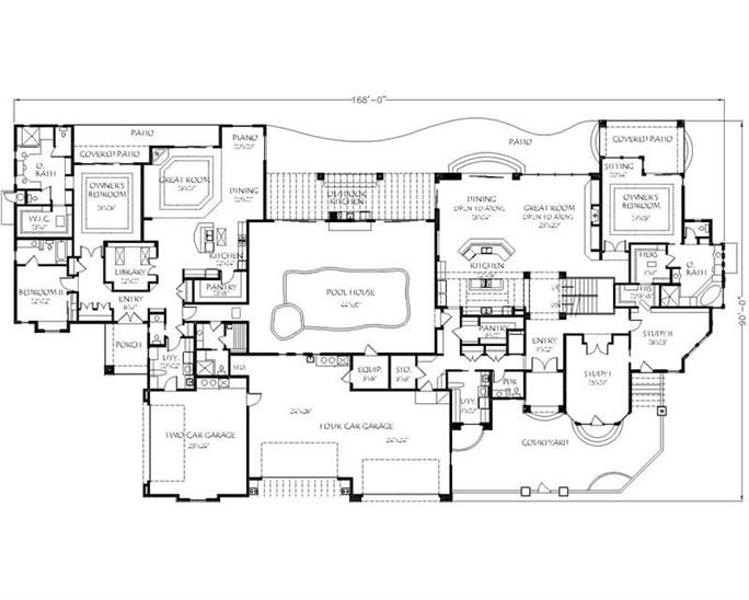 Luxury House Plan 5 Bedrms 7 5 Baths 8982 Sq Ft 125 1045