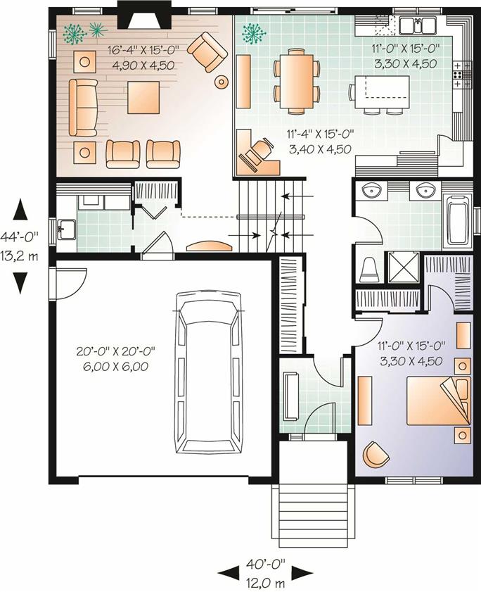 5 Bedroom Split Level House Plan with Garage - 2729 Sq Ft